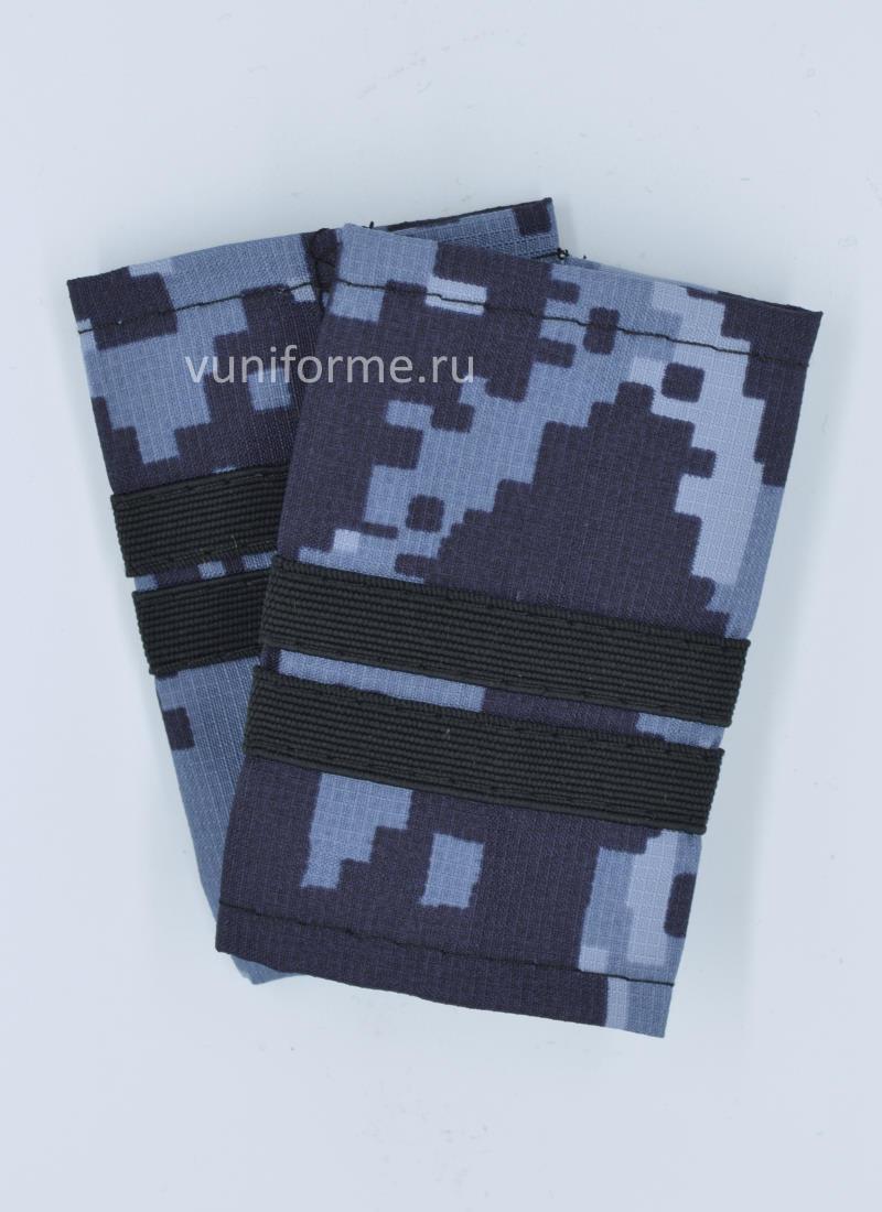 Фальш-погоны Росгвардия мл. сержант, синяя точка