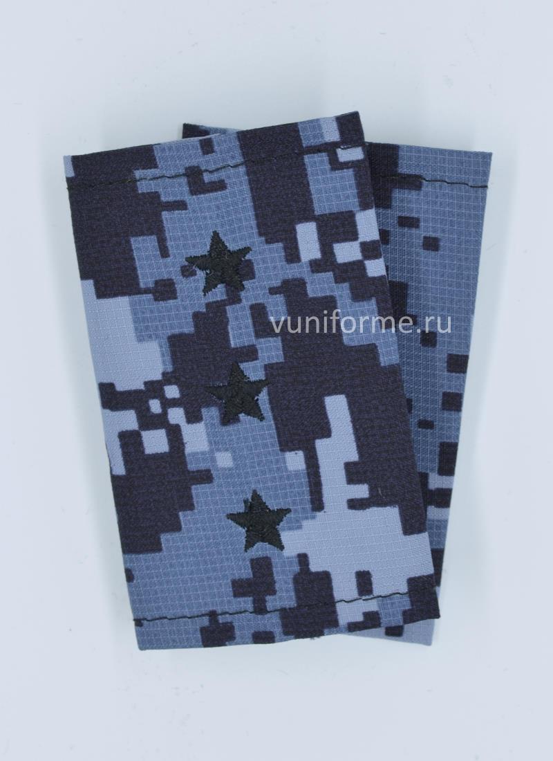 Фальш-погоны Росгвардия ст. прапорщик, синяя точка