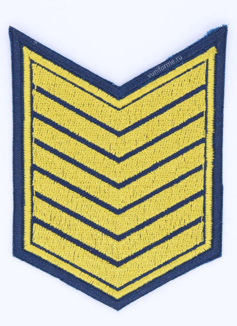 Шеврон 7 галочек, синий