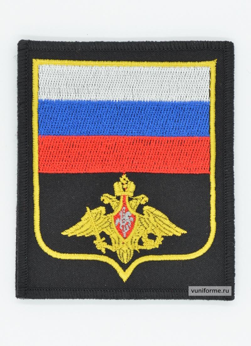 Шеврон кадетский чёрный ВС (орёл жел. цв.), на липучке