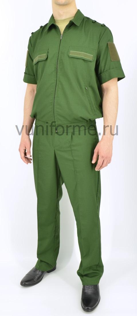 Костюм офисный МО мужской зелёный облегчённый с к/р, рип-стоп