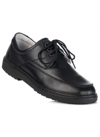 Туфли (полуботинки) мужские кожаные «Дима» МБС черные