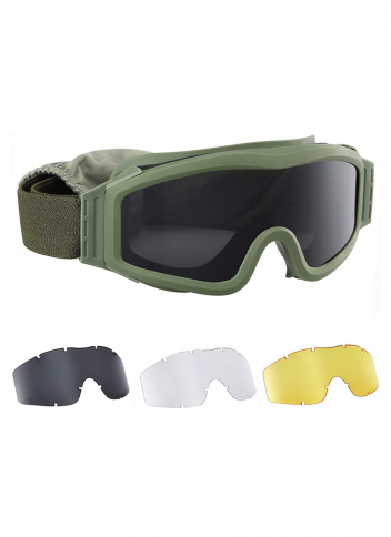 Тактические очки-маска, олива (линза 3 мм)