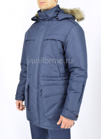 Куртка ГА мужская зимняя синяя (мембрана)