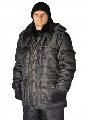 Куртка мужская «Охрана» зимняя черная
