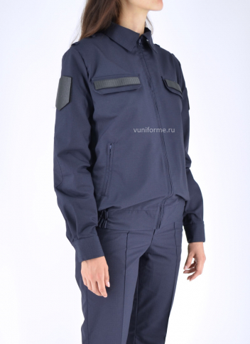 Куртка офисная ФССП женская темно-синяя, рип-стоп