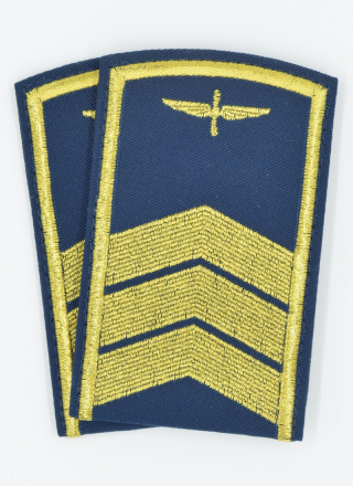 Погоны ГА синие с 3 выш. зол. галунами 15мм