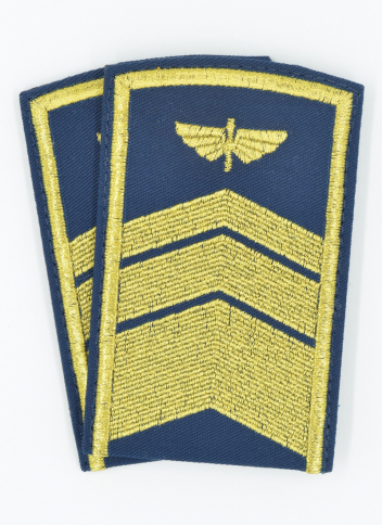 Погоны ГА синие с выш. зол. галунами 30мм, 15мм и 10 мм