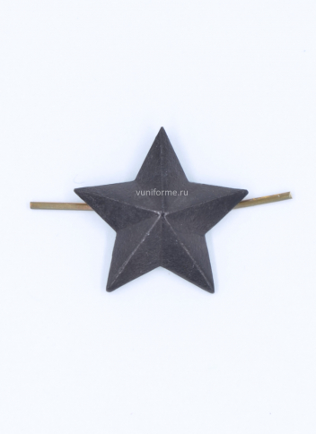 Звезда на погон черного цвета, 20 мм.