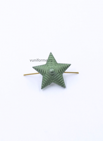 Звезда на погон рифлёная защитного цвета, 13 мм.